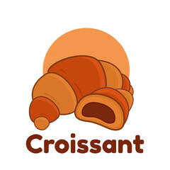 flat illustration Croissant Bread   Pastry from France