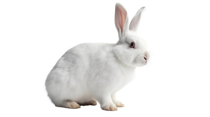 Rabbit isolated on transparent background created with generative AI technology