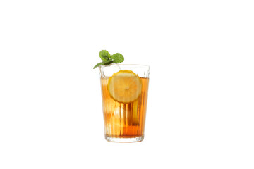 Ice tea - drink for refreshing in hot summer weather, isolated on white background