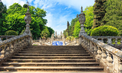 Sanctuary of Our Lady of Remedios,  Lamego, Viseu distric- Portugal - obrazy, fototapety, plakaty