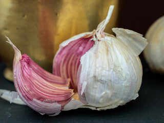 Obraz premium Healthy and delicious garlic for culinary ingredient.