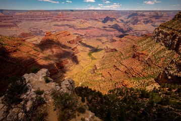 Scenic view of Grand Canyon. Overlook panoramic view National Park in Arizona.