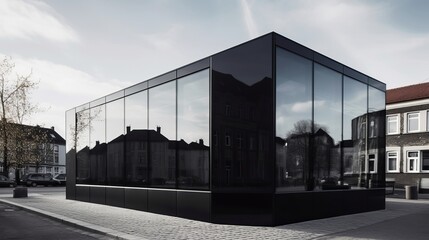 Lack of ornamental details on this building allows for the beauty of its simple shape form shine through. AI generated