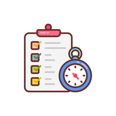 Deadline icon in vector. Illustration