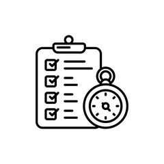 Deadline icon in vector. Illustration