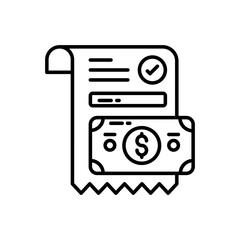 Invoice icon in vector. Illustration