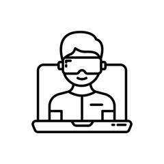 Virtual Workspace icon in vector. Illustration