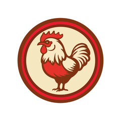 Chicken logo. Rooster chicken logo. logo vector illustration.