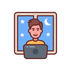 Remote Work icon in vector. Illustration