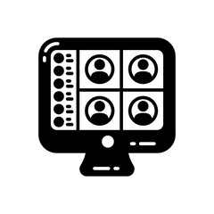 Online Meeting icon in vector. Illustration