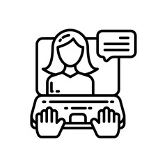 Video Conference icon in vector. Illustration