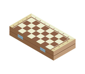 Obraz premium Chessboard Isometric Icon
