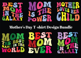Mother's day typography t shirt design bundle