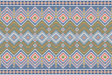 Seamless geometric ethnic asian oriental and tradition pattern design for texture and background. Silk and fabric pattern decoration for carpet, Thai clothing, wrapping and wallpaper
