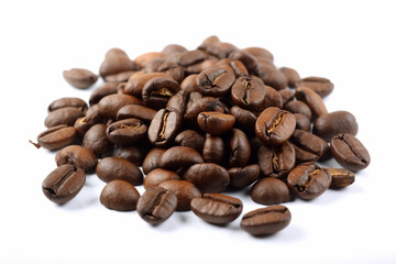 coffee beans isolated on white