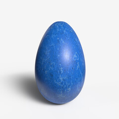 Egg Shaped Rock Standing In Clear White Background
