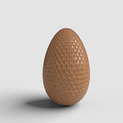 Design Egg Standing In Clear White Background