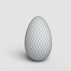 Fabric Egg Standing In Clear White Background