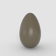 Rock Egg Standing In Clear White Background