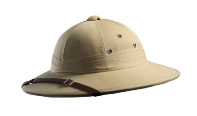 Foto op Canvas Safari hat isolated on the white background © stokkete