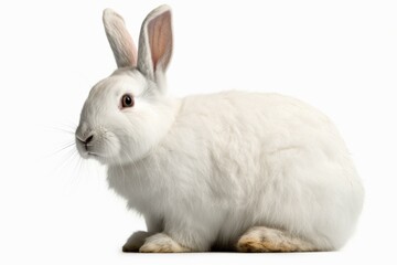White background rabbit png for Easter, Easter bunny or Conejo de Pascua. Generative AI