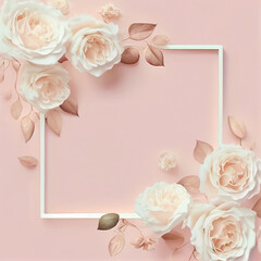 Obraz na płótnie Canvas roses in soft pink color wedding design background