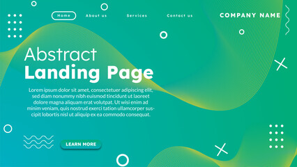 Green landing page background