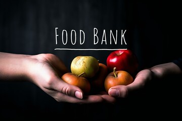 Various Foods In A Donation Cardboard Box. Food for poor. Charity, donation and volunteering concept. Food bank. Generative AI