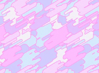 Fotobehang Pop Art ポップでかわいい抽象的シームレスパターン  © Nagi Mashima