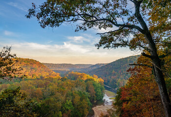 Morning Autumn Overlook of the Green River at Mammoth Cave National Park
