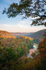 Morning Autumn Overlook of the Green River at Mammoth Cave National Park