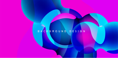 Bright abstract background glossy shiny circle and sphere composition. Minimalist geometric vector Illustration For Wallpaper, Banner, Background, Card