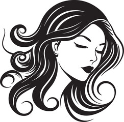 Beauty face vector illustration. Vector logo design for beauty salon or hair salon or cosmetic design
