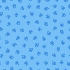 Blue seamless pattern with stopwatch