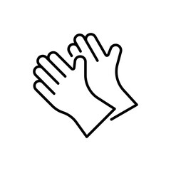 Garden gloves line icon. Editable stroke