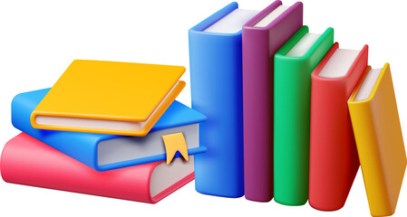 3D Stack of Closed Books