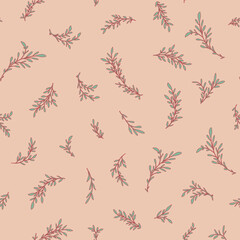 Branches and twigs of plants and bushes print