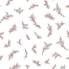 Twigs and branches foliage, spring flora design