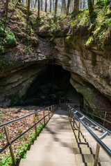 Staircase at Mammoth Cave National Park in Kentucky