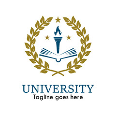 education or university design logo template illustration
