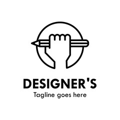 Designer's design logo template illustration