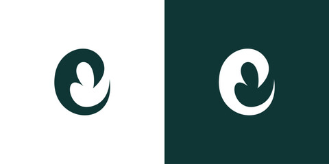modern and unique letter CE initials logo design