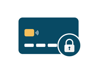 Blocked credit card icon. Credit or debit card blocking. Plastic bank card problem. flat vector illustration