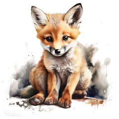 Fototapeta premium fox Watercolor PNG Clip Art
