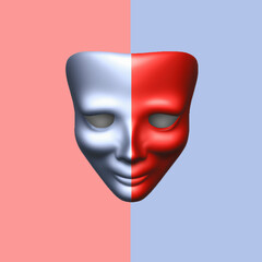 the mask expresses someone behind the mask has its own personality