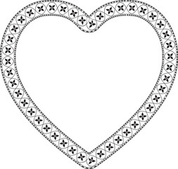 Heart Frame Flower heart frame vector border floral wedding royal filigree ornate art decoration black illustration design classic romantic background for anniversary valentine birthday newborn new ye
