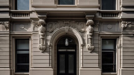 Obraz premium Muted color palette house exterior desing. AI generated