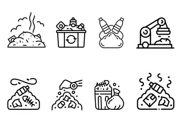 Garbage disposal icon, Vector and Illustration.