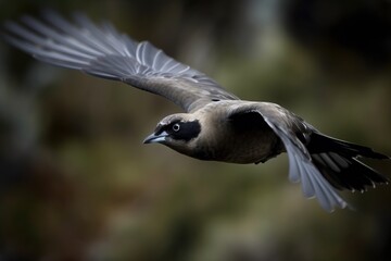 Obraz premium A bird in flight, with its wings in a V-shap