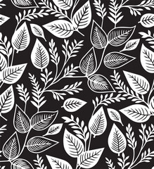 seamless pattern with leaves